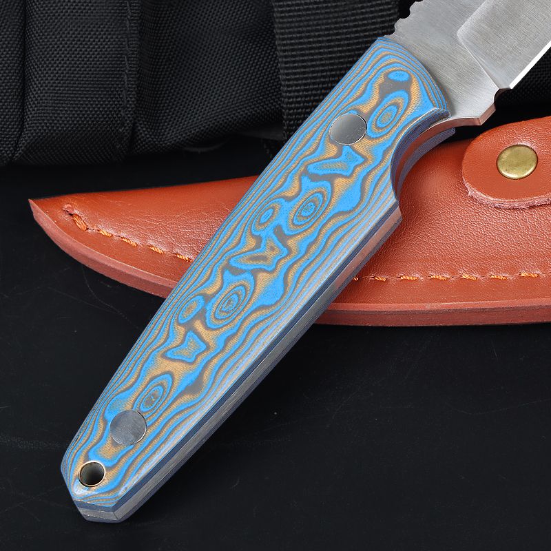 Freewolf Colorful G10 Handle Full Tang Pointed Fixed Blade Straight Knife UD408799